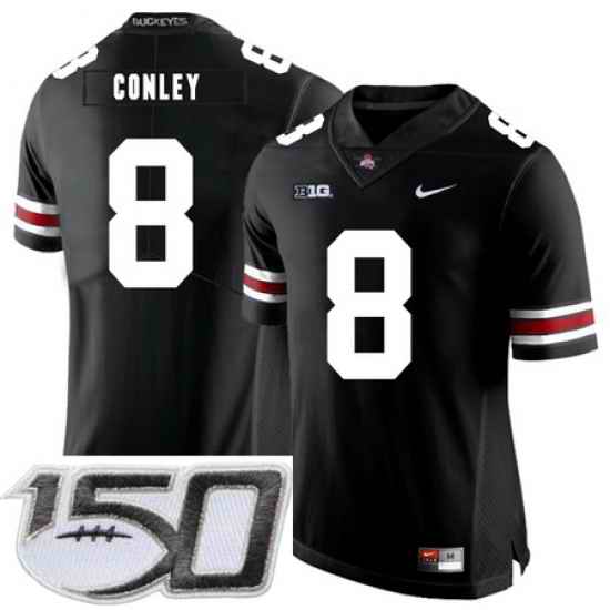 Ohio State Buckeyes 8 Gareon Conley Black Nike College Football Stitched 150th Anniversary Patch Jersey